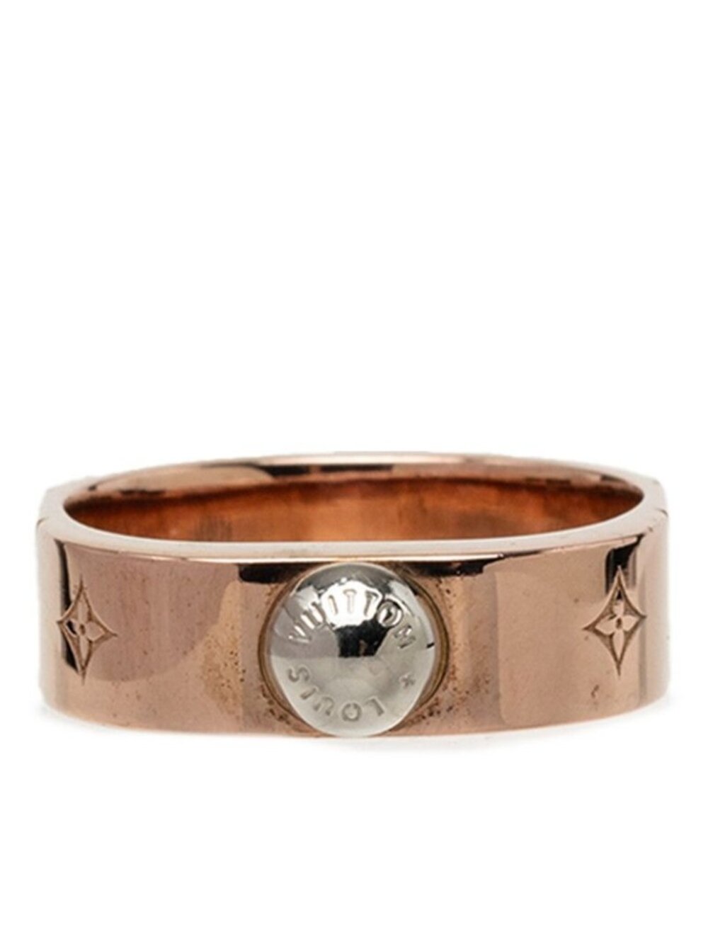 Louis Vuitton Bague Nanogram Ring L Pink Gold Plated